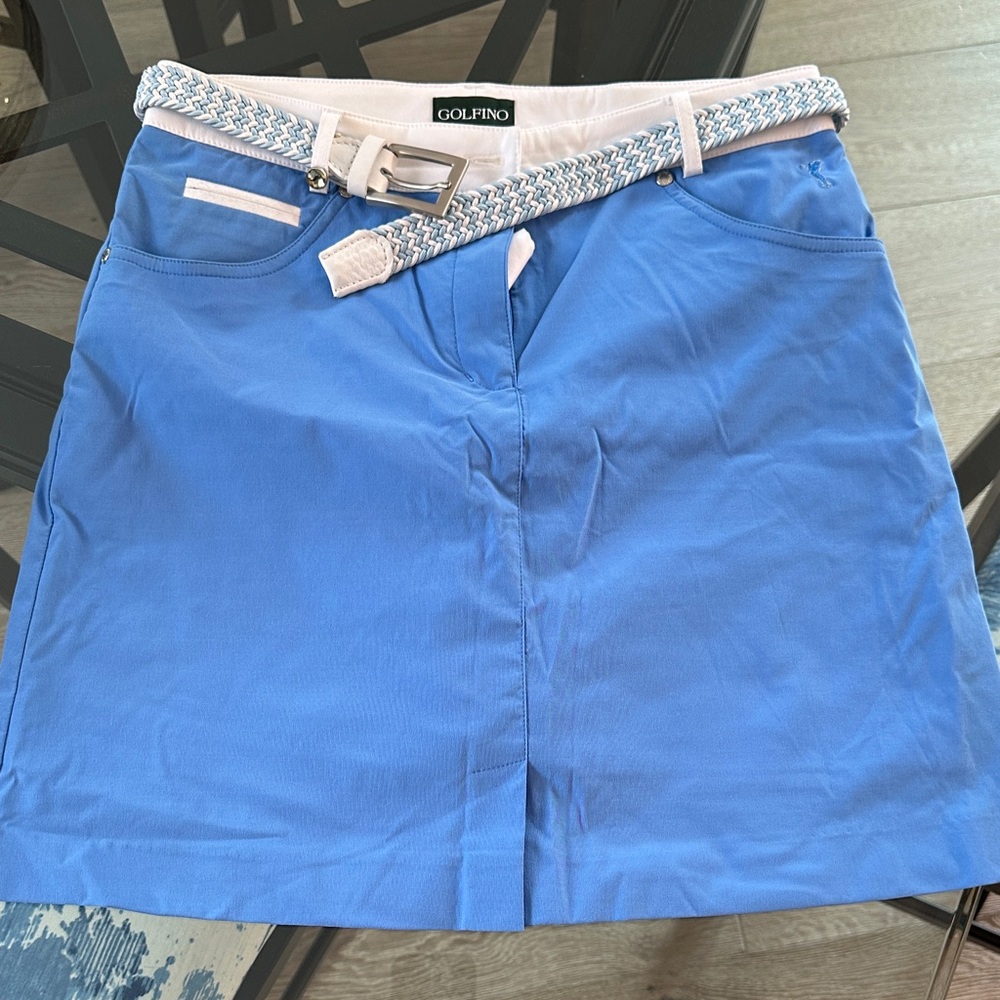 Golfino Blue Women's Skirt with Belt